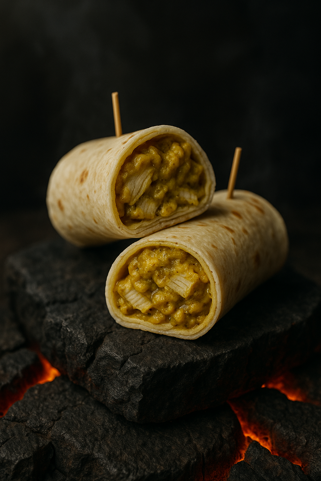Wrap de poulet au curry