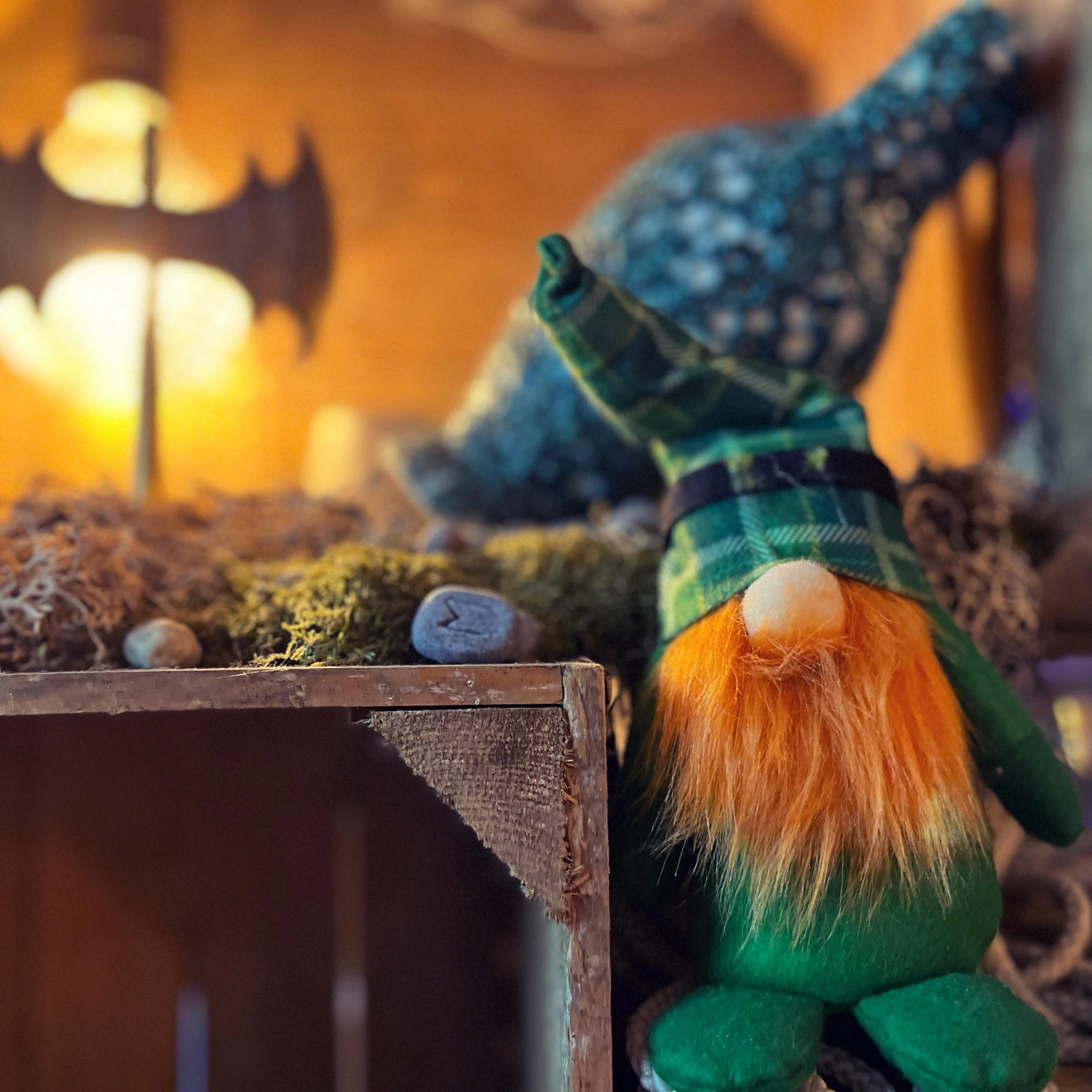 Illustration de gnome et univers féerique de la taverne